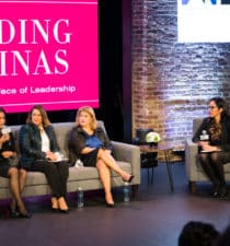 Leading Latinas panel on stage