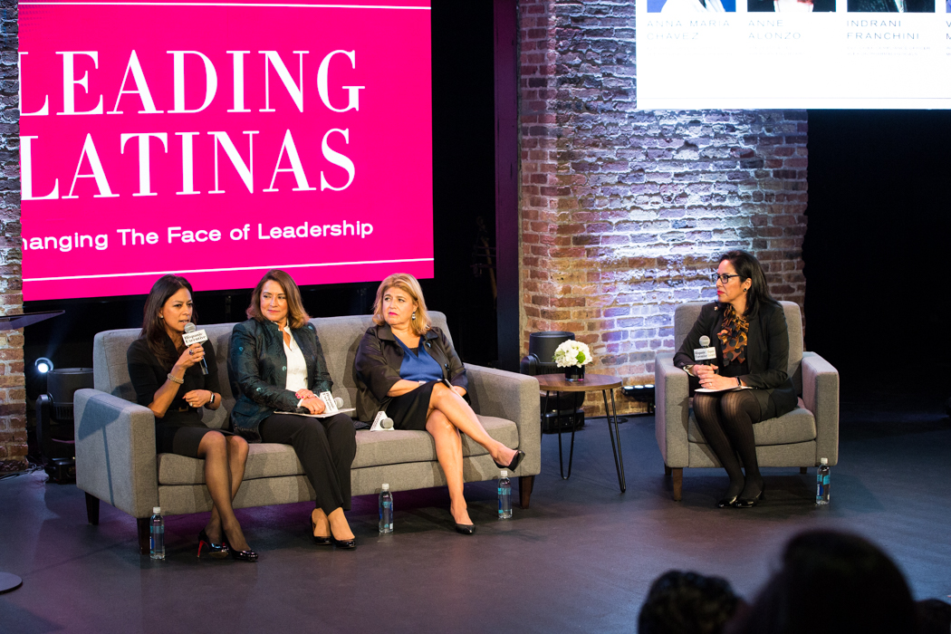 Leading Latinas panel on stage