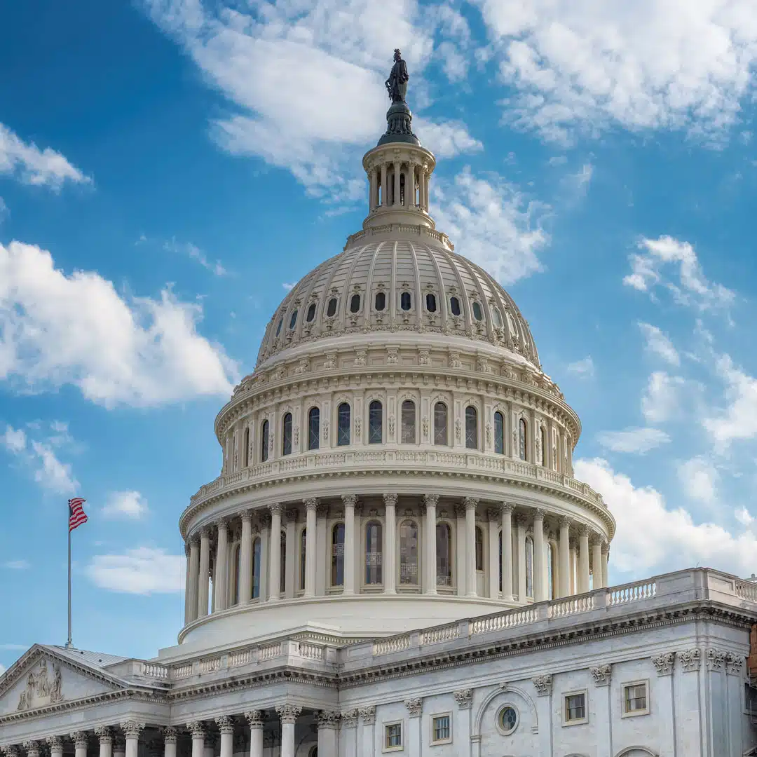 Capitol Building Blue Sky Clouds