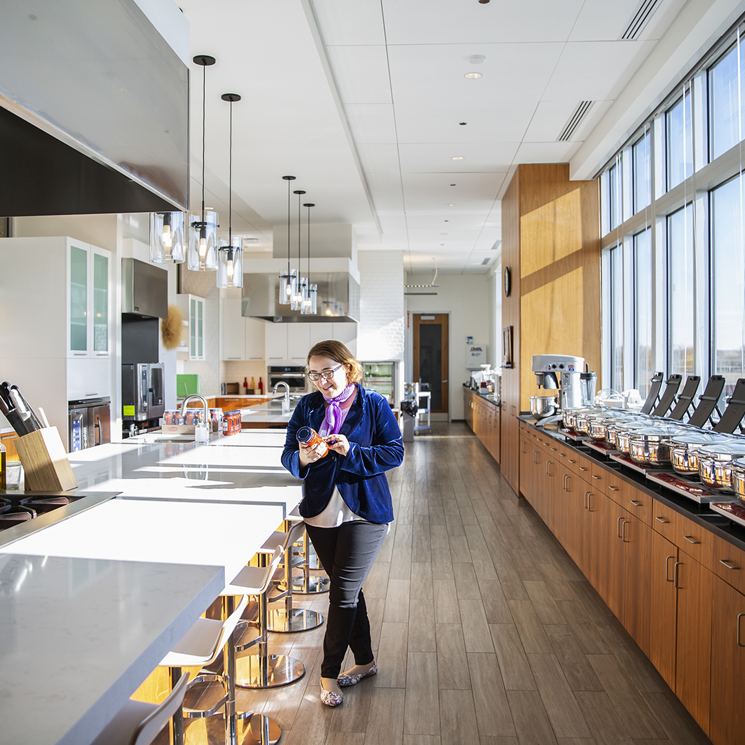 Talita Ramos Erickson, pictured in the demo kitchen of Barilla America HQ in Northbrook on April 26, 2019
