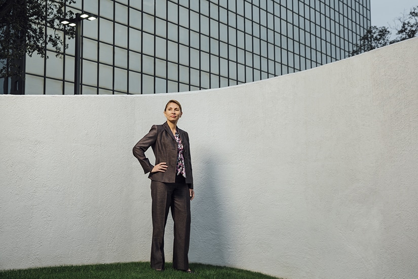 Graciela Ivonne Monteagudo, portrait standing outdoors