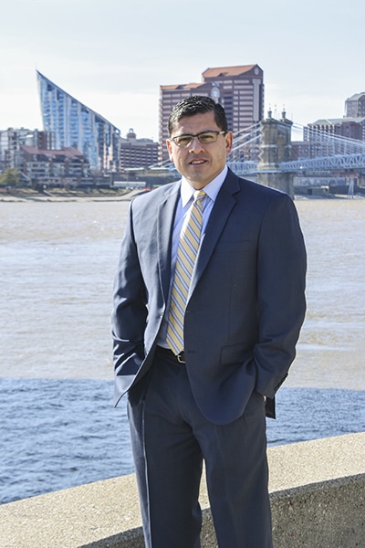 Ramon Ceron, Atkore International, portrait standing outdoors