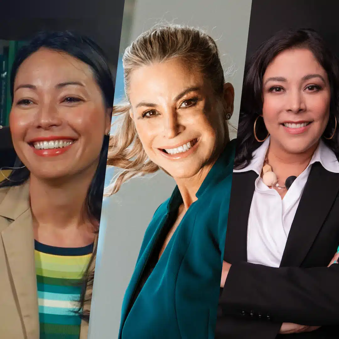 Latina tech leaders Adriana Gascoigne, Silvina Moschini, and Rocío Van Nierop are pictured in a collage