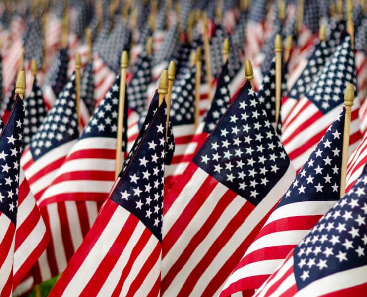 American flags